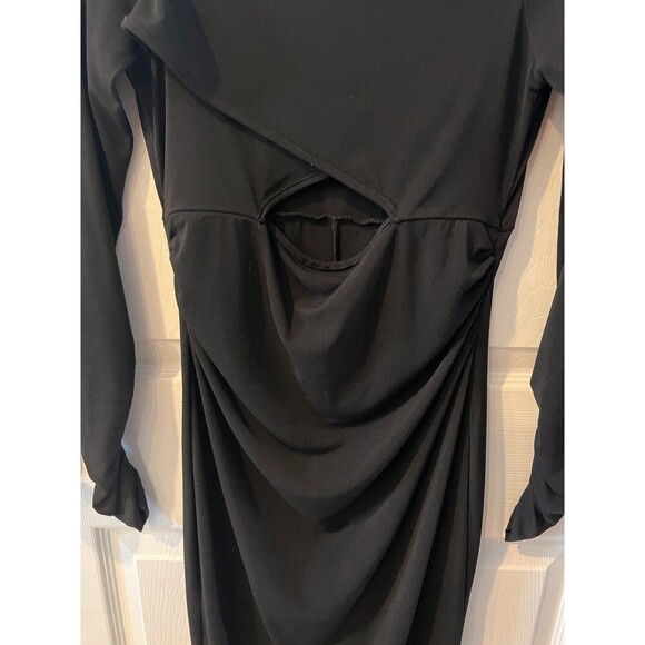 ASOS Dress Womens sz 8 Cut Out Middle Bodycon Ruched Sexy Whimsigoth Stretch Y2k - Picture 2 of 8